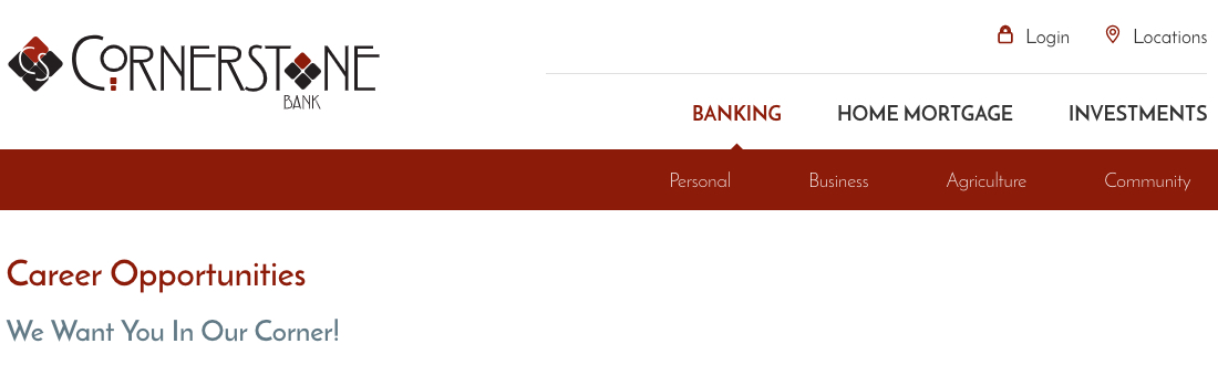 Cornerstone Bank Login Cornerstone Bank